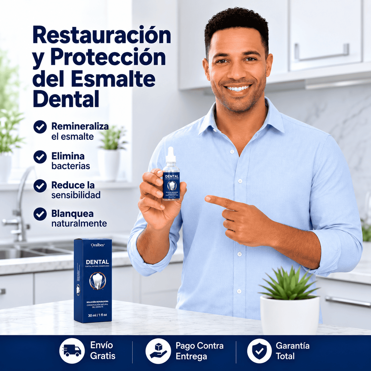 PROTECCIÓN DENTAL 🔥 - GOTAS PARA AYUDA REPARAR DIENTES DAÑADOS Y FORTALECER EL ESMALTE (30ML)